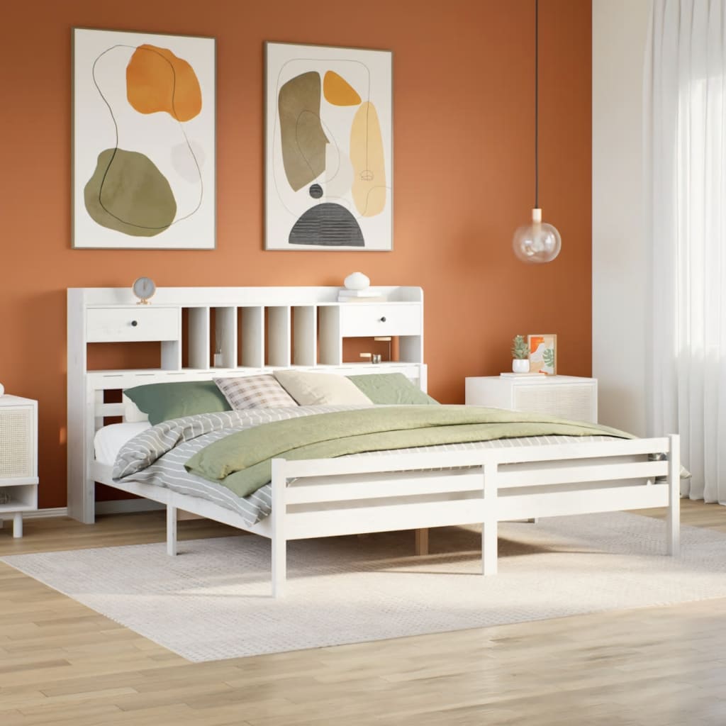 Bücherregalbett Ohne Matratze 75X190 Cm Massivholz Kiefer