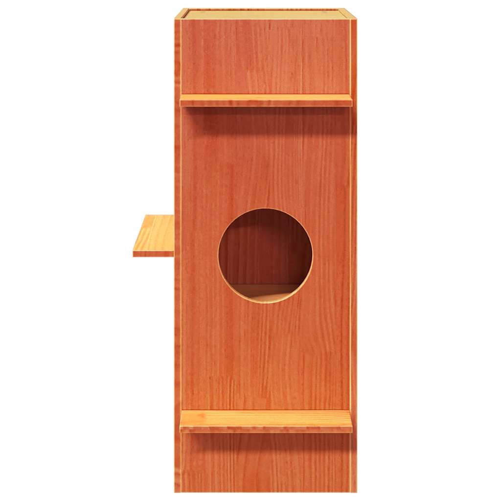 Katzenhaus 43X43X90 Cm Massivholz Kiefer