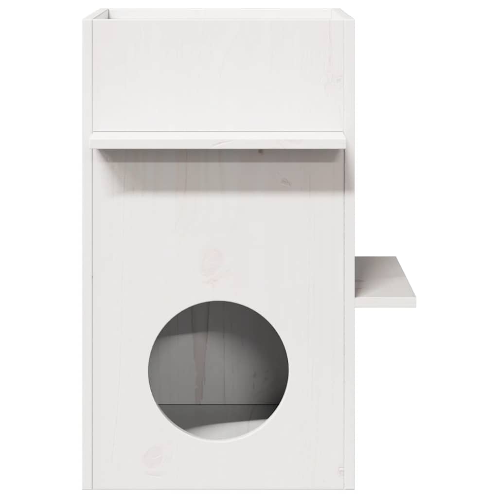 Katzenhaus 43X43X60 Cm Massivholz Kiefer