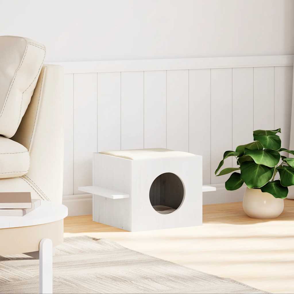 Katzenhaus 51X35X30 Cm Massivholz Kiefer