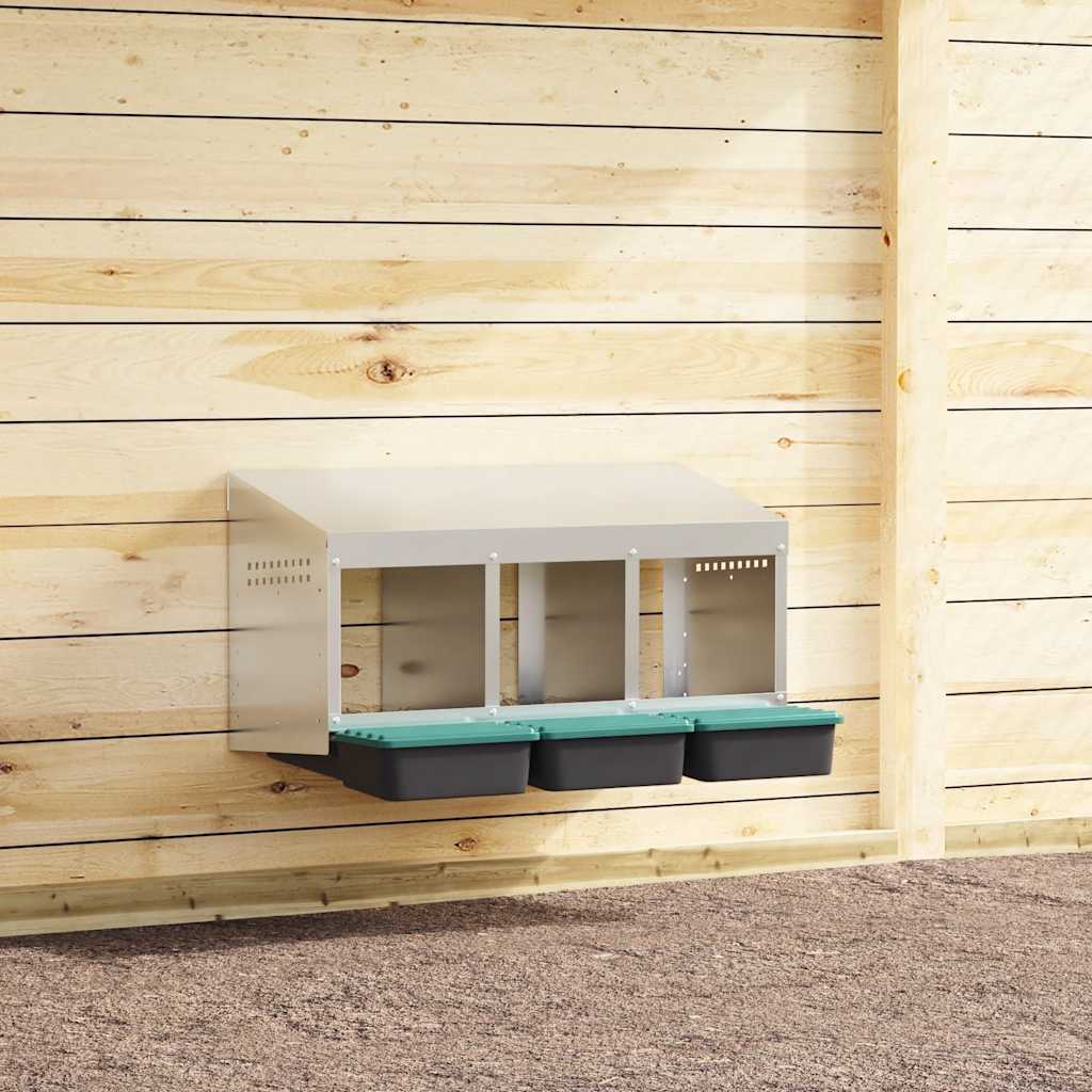 Hühner-Nistkasten 1 Fach Wandmontage Verzinkter Stahl