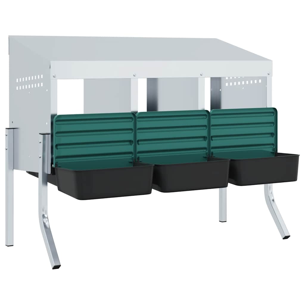 Hühner-Nistkasten 4 Fächer Mit Beinen Verzinkter Stahl