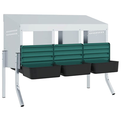 Hühner-Nistkasten 4 Fächer Mit Beinen Verzinkter Stahl