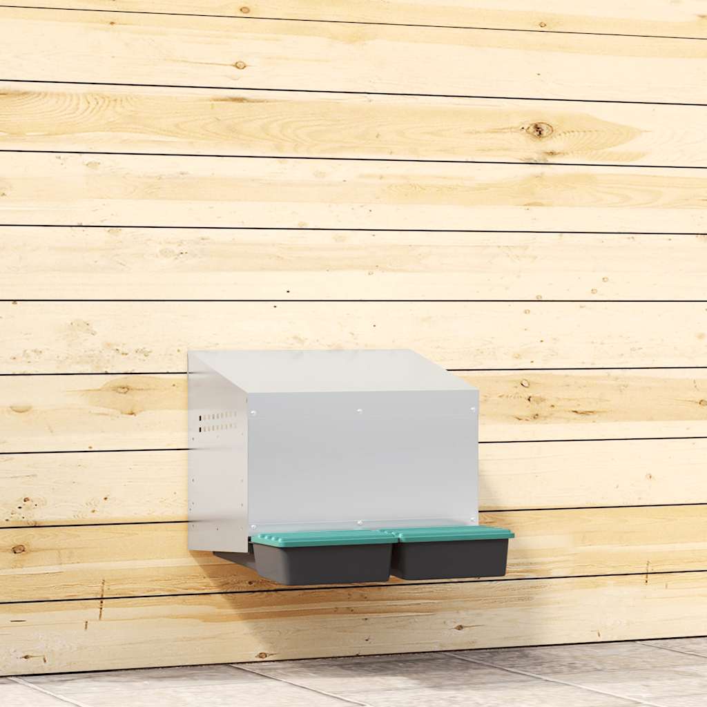 Hühner-Nistkasten 3 Fächer Wandmontage Verzinkter Stahl