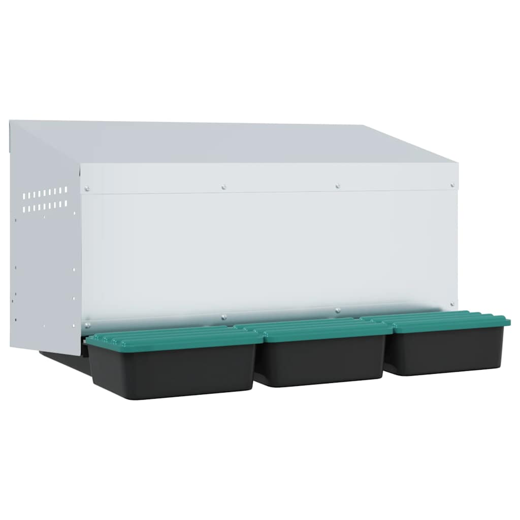 Hühner-Nistkasten 3 Fächer Wandmontage Verzinkter Stahl