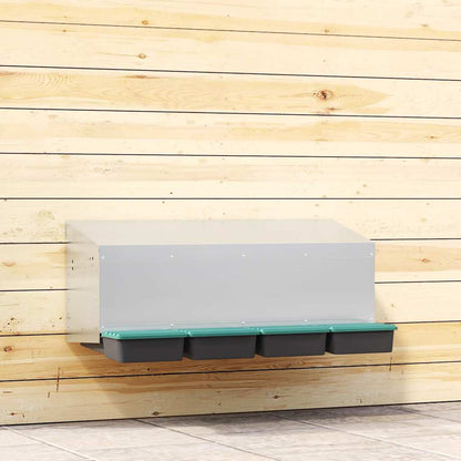 Hühner-Nistkasten 3 Fächer Wandmontage Verzinkter Stahl