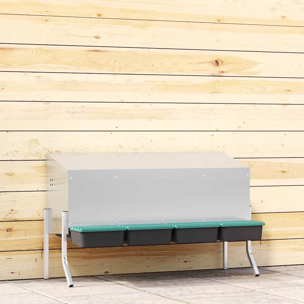 Hühner-Nistkasten 3 Fächer Mit Beinen Verzinkter Stahl