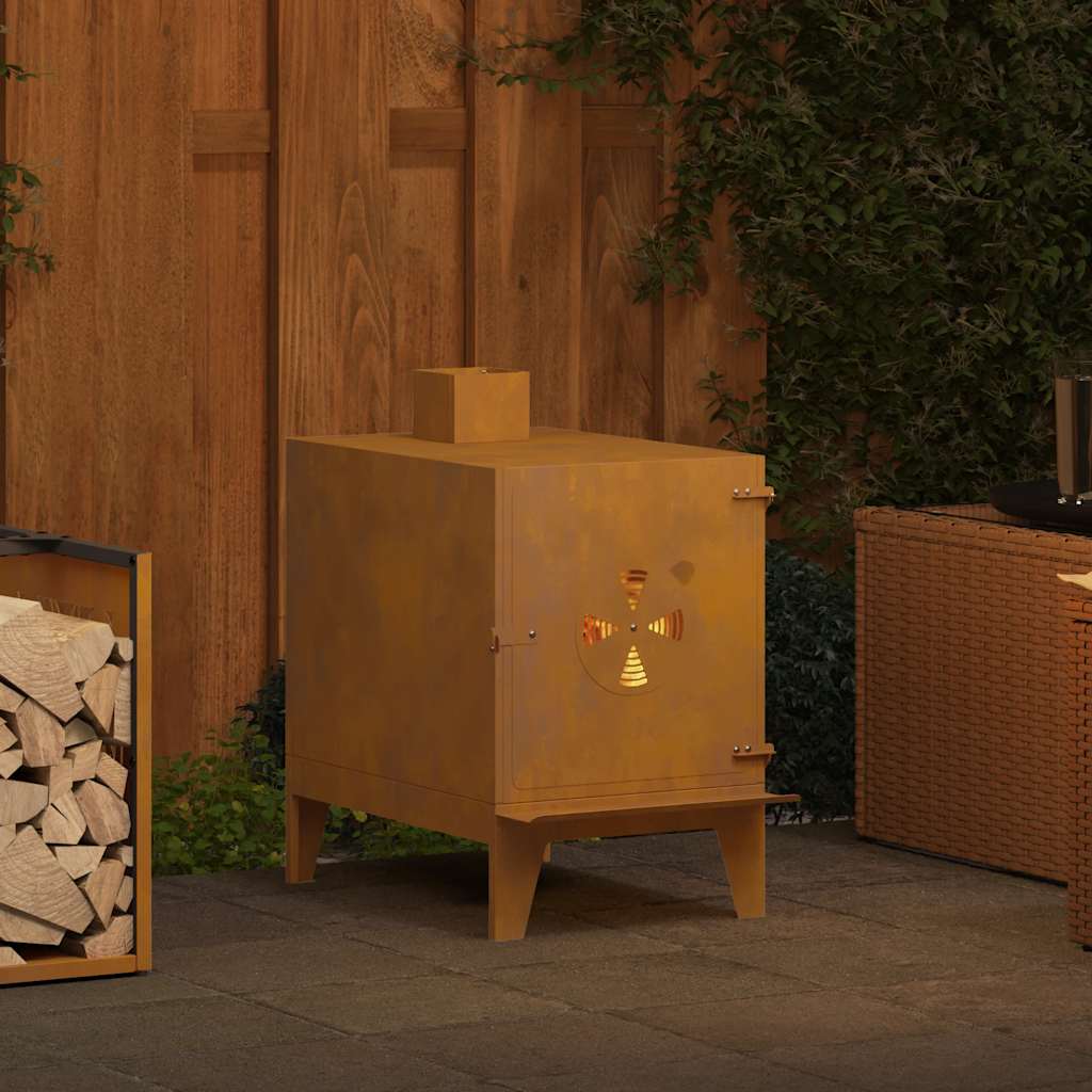 Gartenofen 35X50X60 Cm Cortenstahl