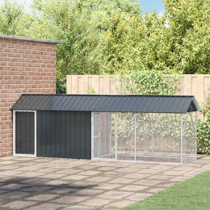 Vogelkäfig Anthrazit 422 X 103 X 142 Cm Verzinkter Stahl