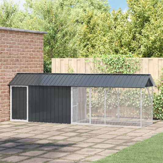 Vogelkäfig Anthrazit 422 X 103 X 142 Cm Verzinkter Stahl