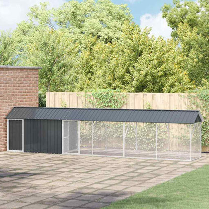 Vogelkäfig Anthrazit 422 X 103 X 142 Cm Verzinkter Stahl