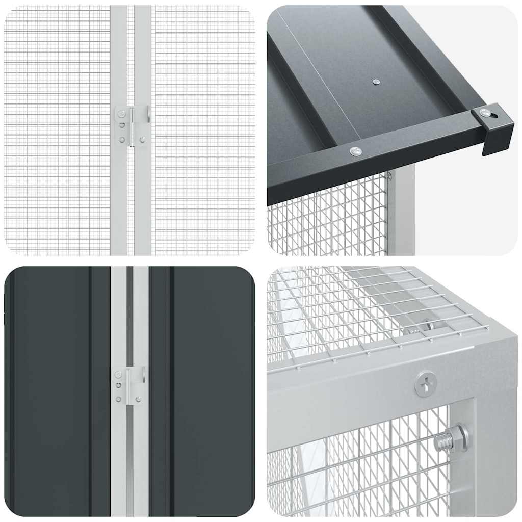 Vogelkäfig Anthrazit 416.5 X 103 X 142 Cm Verzinkter Stahl