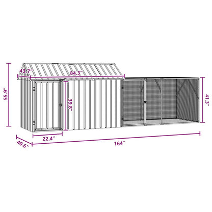 Vogelkäfig Anthrazit 416.5 X 103 X 142 Cm Verzinkter Stahl