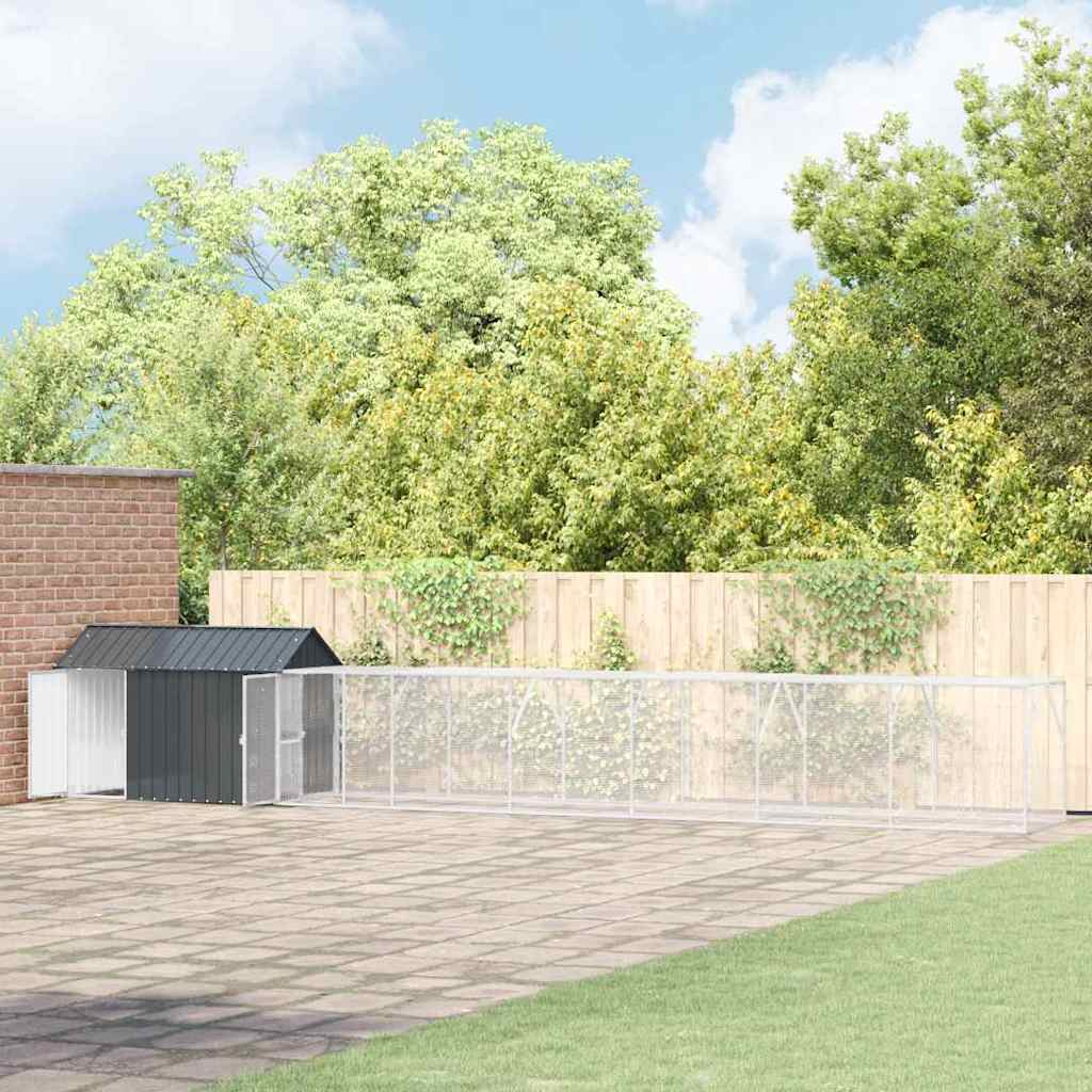 Vogelkäfig Anthrazit 416.5 X 103 X 142 Cm Verzinkter Stahl