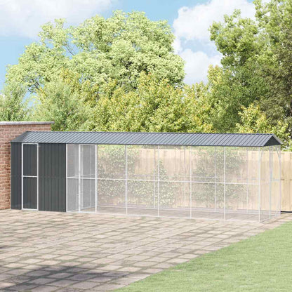 Vogelkäfig Anthrazit 422 X 103 X 142 Cm Verzinkter Stahl