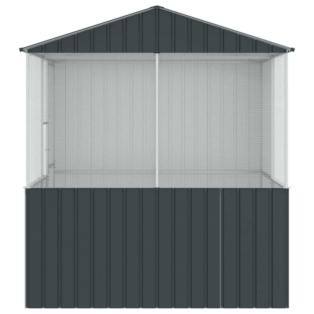 Vogelkäfig Anthrazit 215 X 209 X 230 Cm Verzinkter Stahl