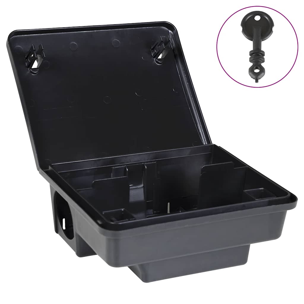 Mausefallen 4 Stk. Schwarz 23X19X9,5 Cm