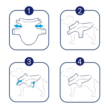 Hunde Regenmantel Mit Reflexstreifen Polyester
