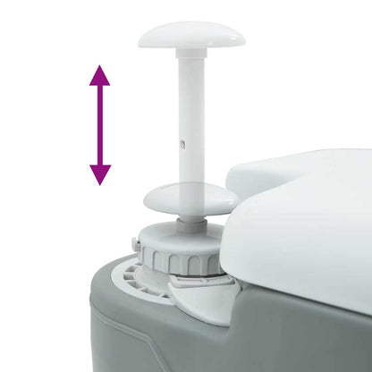 Camping-Toilette Grau 41.5 X 36.5 X 42 Cm Plastik