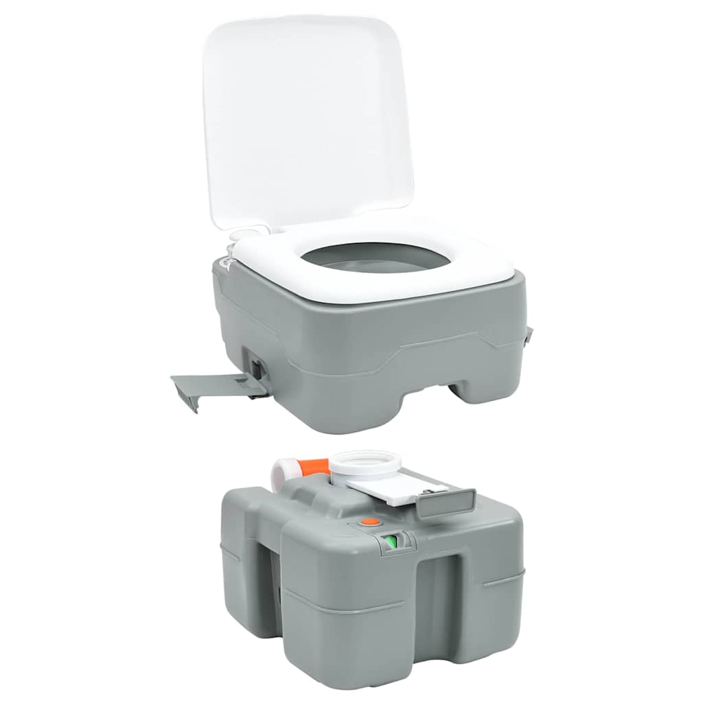 Camping Set 2 Pcs Grau 50,5 X 33 X 103 Cm Plastik