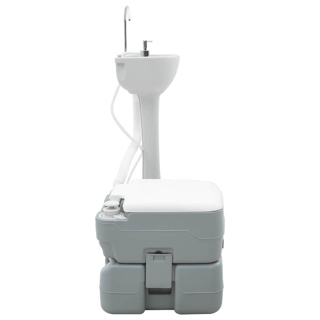 Camping Set 2 Pcs Grau 50,5 X 33 X 103 Cm Plastik