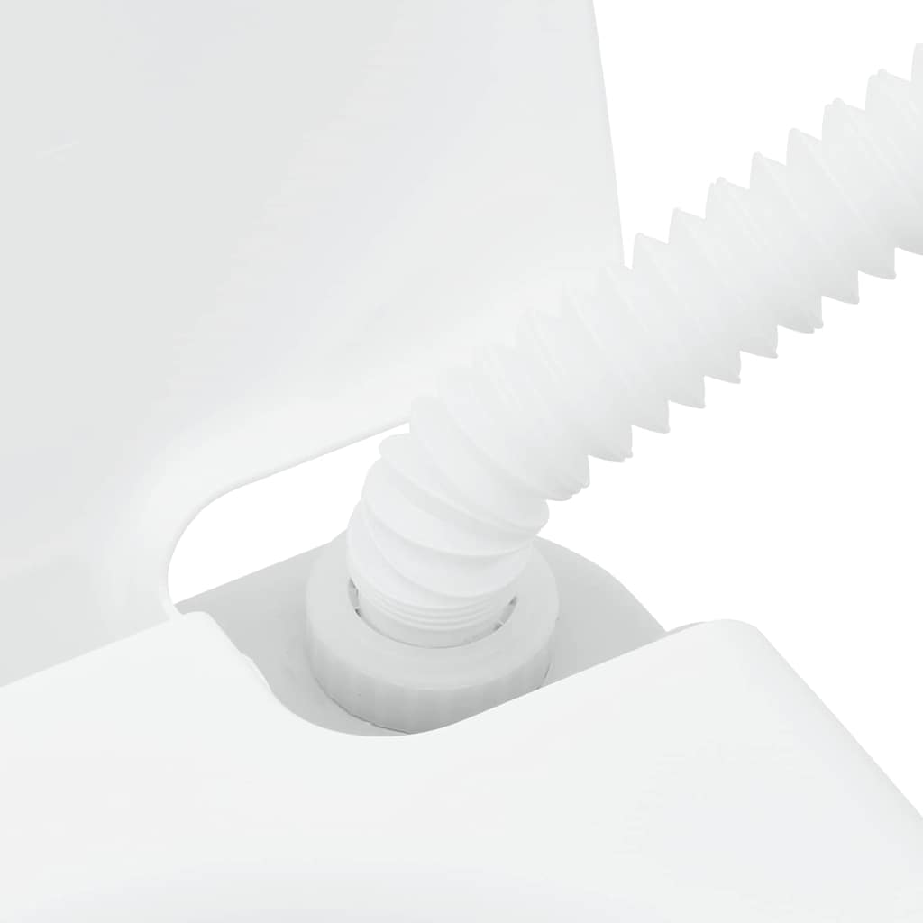 Camping-Toilette 2 Pcs Und Weiß Hochdichtes Polyethylen