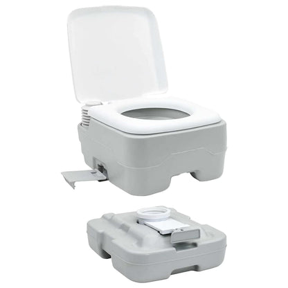 Camping-Toilette 2 Pcs Und Weiß Hochdichtes Polyethylen