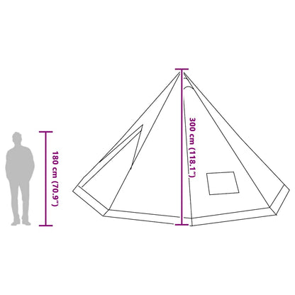 Familien-Tipi-Zelt Mit Dach 560 X 560 X 300 Cm