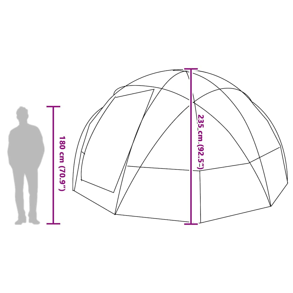 Campingzelt Mit Dach 475 X 475 X 235 Cm Polyester