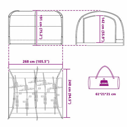 Zelt Mit Dach 268 X 240 X 191 Cm Polyester