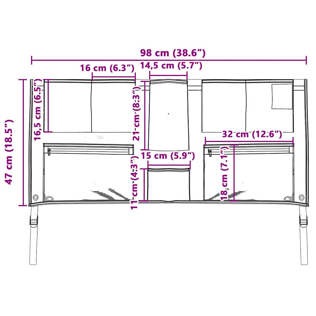 Aufbewahrungstasche Oxford-Gewebe