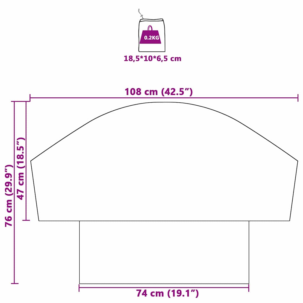 Radabdeckung 108 X 76 Cm Oxford