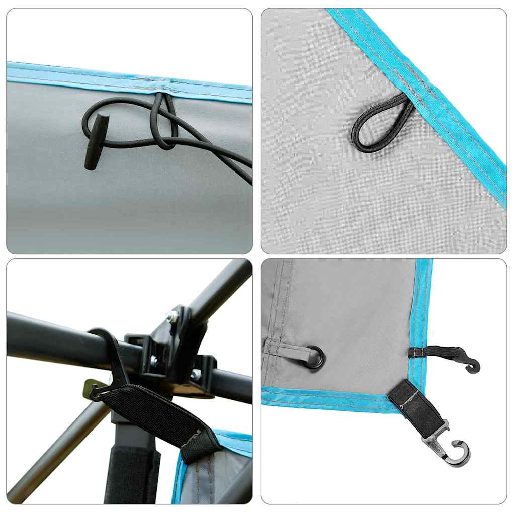 Hängender Zeltorganiser Mit Speicher Grau 320 X 182 Cm