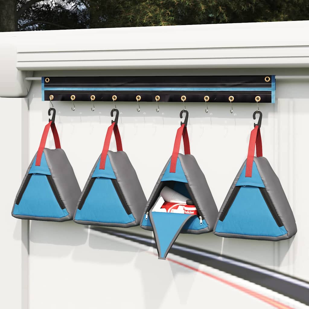 Aufbewahrungstasche Grau Blau Rot Oxford