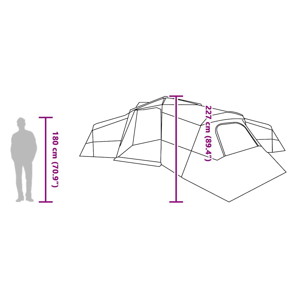 Familienzelt 833 X 585 X 216 Cm Polyester