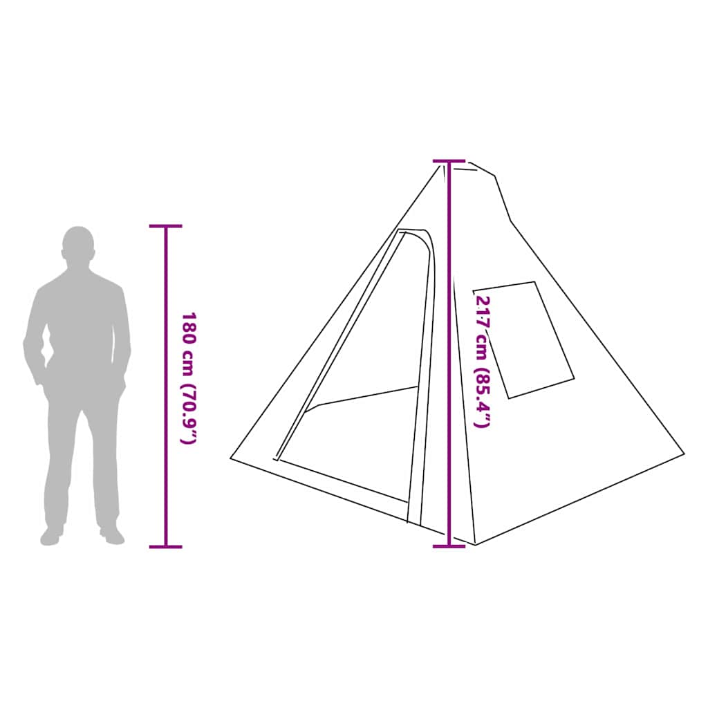 Zelt Mit Dach Und Schwarz 383 X 338 X 217 Cm Polyester