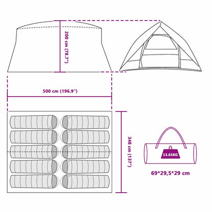 Tunnelzelt 500 X 348 X 200 Cm
