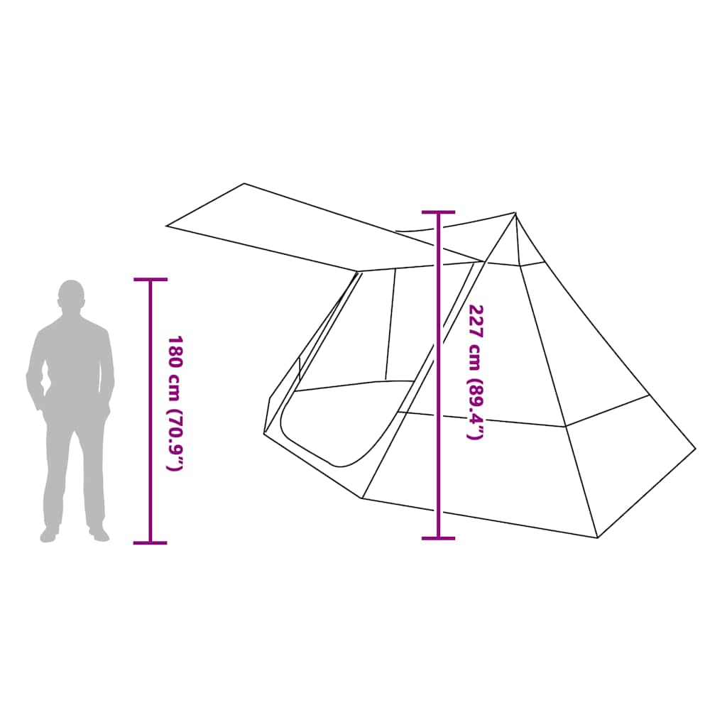 Campingzelt 482 X 360 X 227 Cm Polyester