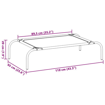 Hundebett Erhöht 110X65X20 Cm Und Stahl