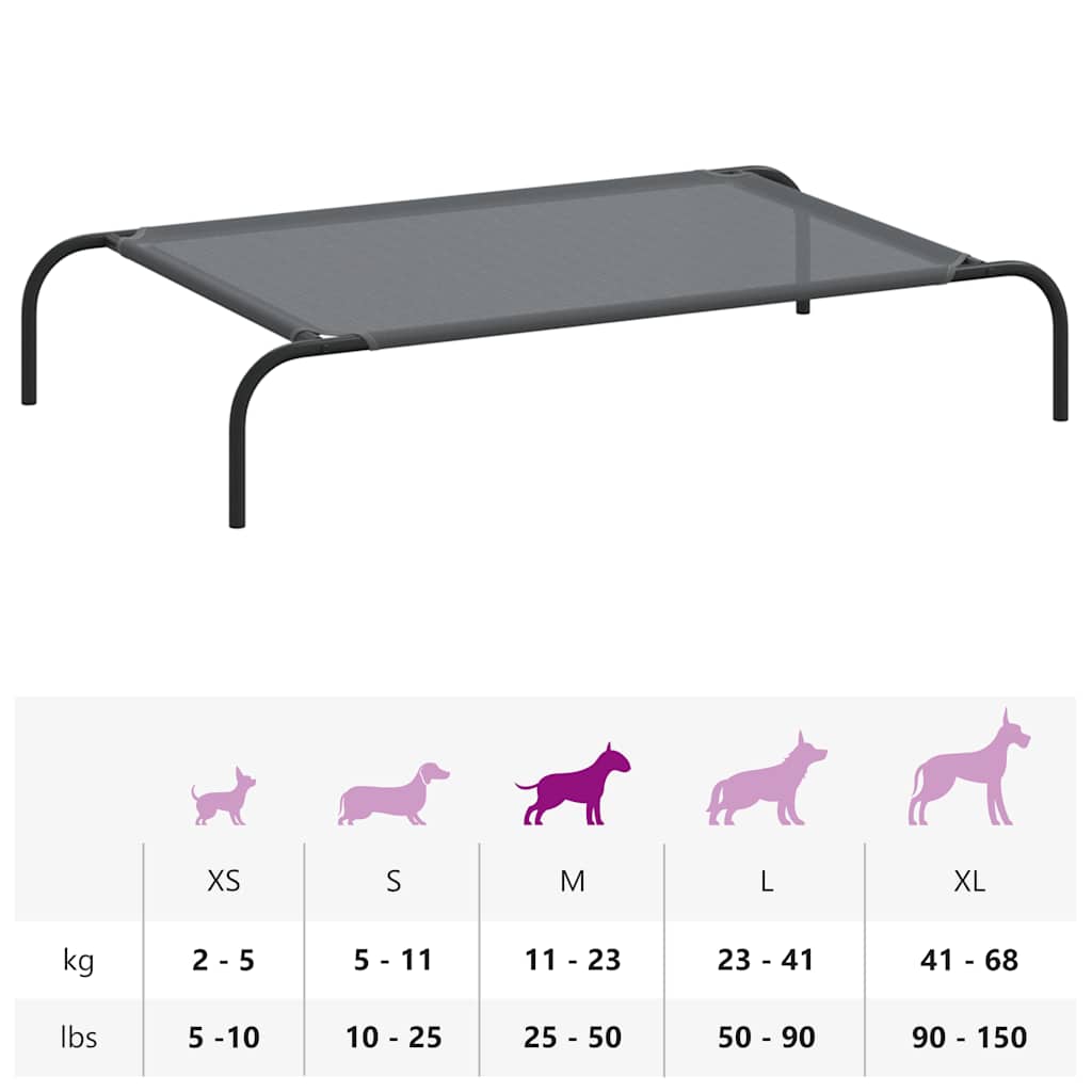 Hundebett Erhöht 110X65X20 Cm Und Stahl