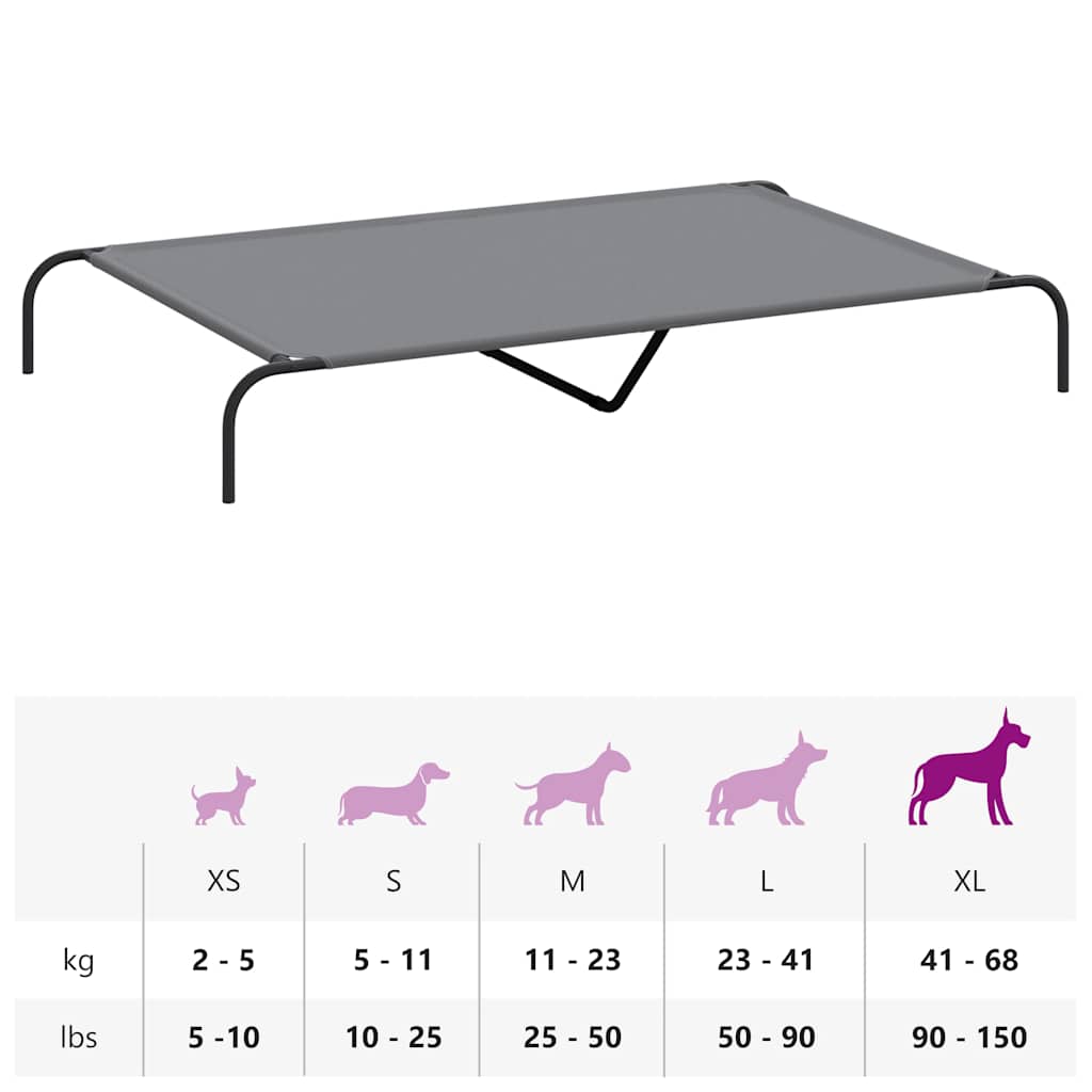Hundebett Erhöht 150X90X20 Cm Oxford-Gewebe Und Stahl