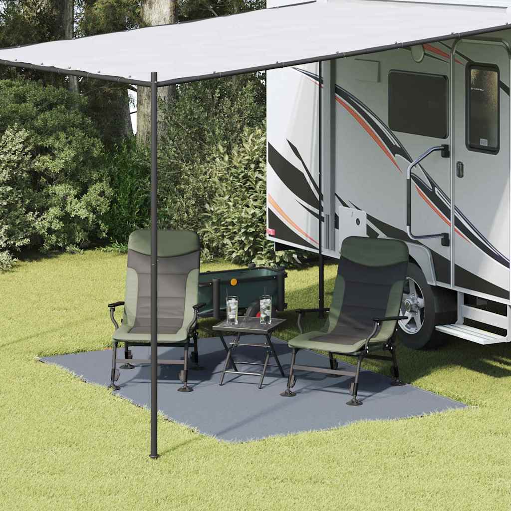 Zeltteppich Blaugrau Polyethylen Blau-Grau