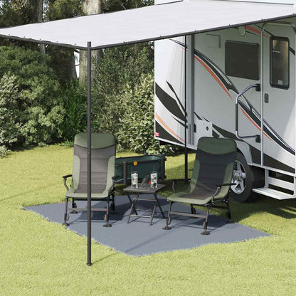 Zeltteppich Blaugrau Polyethylen Blau-Grau