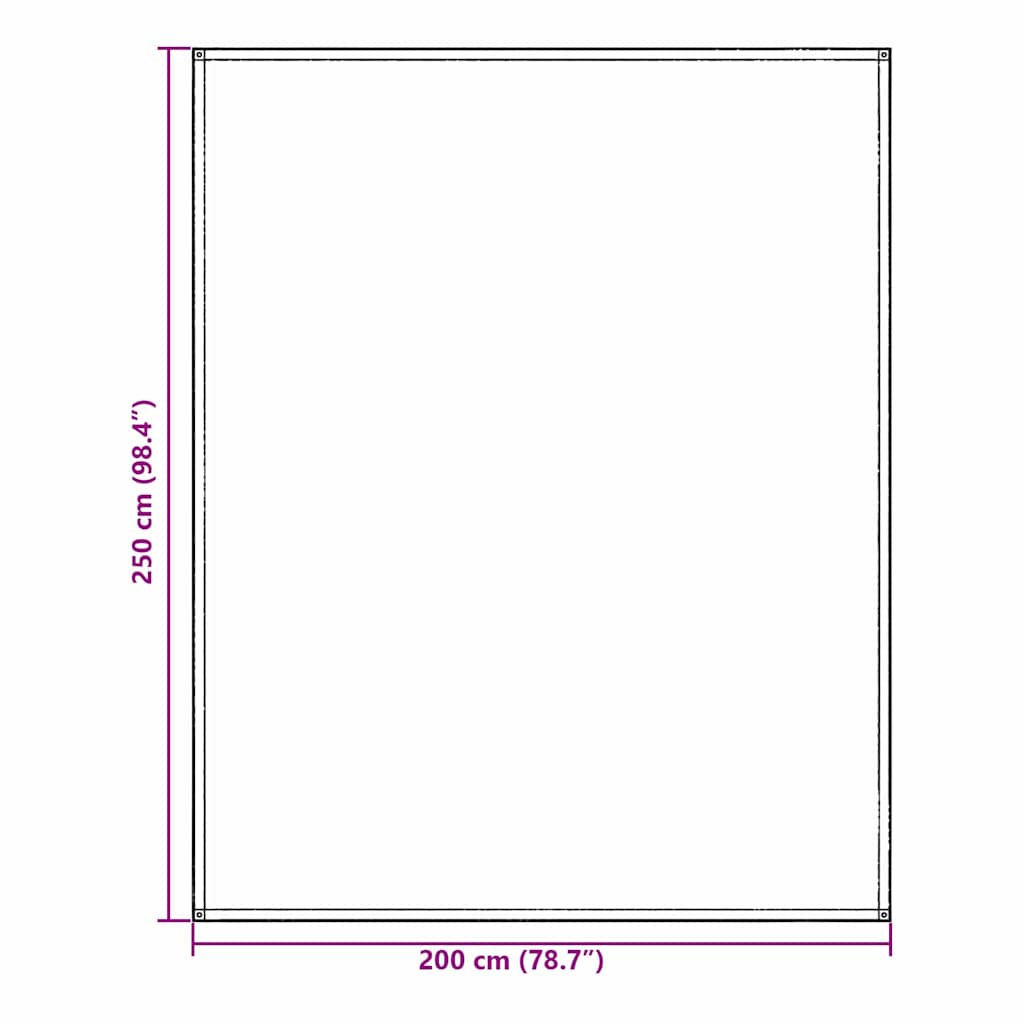 Zeltteppich Blaugrau Polyethylen Blau-Grau