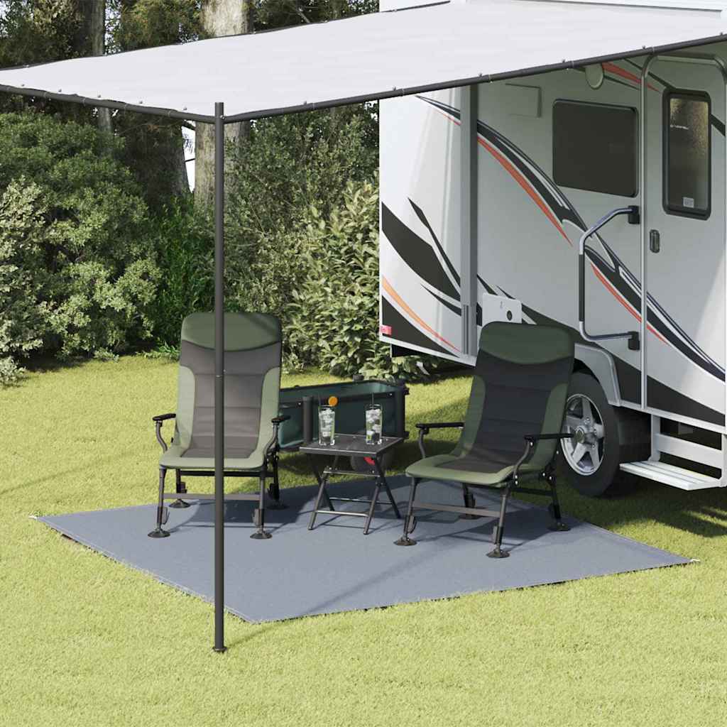 Zeltteppich Blaugrau Polyethylen Blau-Grau