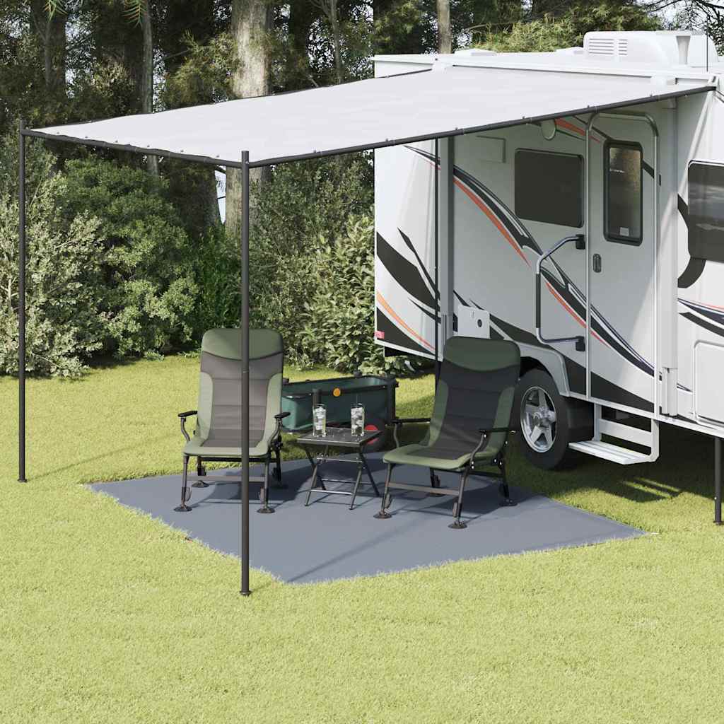 Zeltteppich Blaugrau Polyethylen Blau-Grau