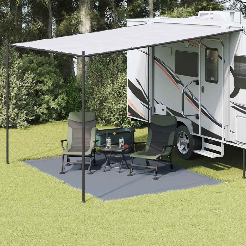 Zeltteppich Blaugrau Polyethylen Blau-Grau