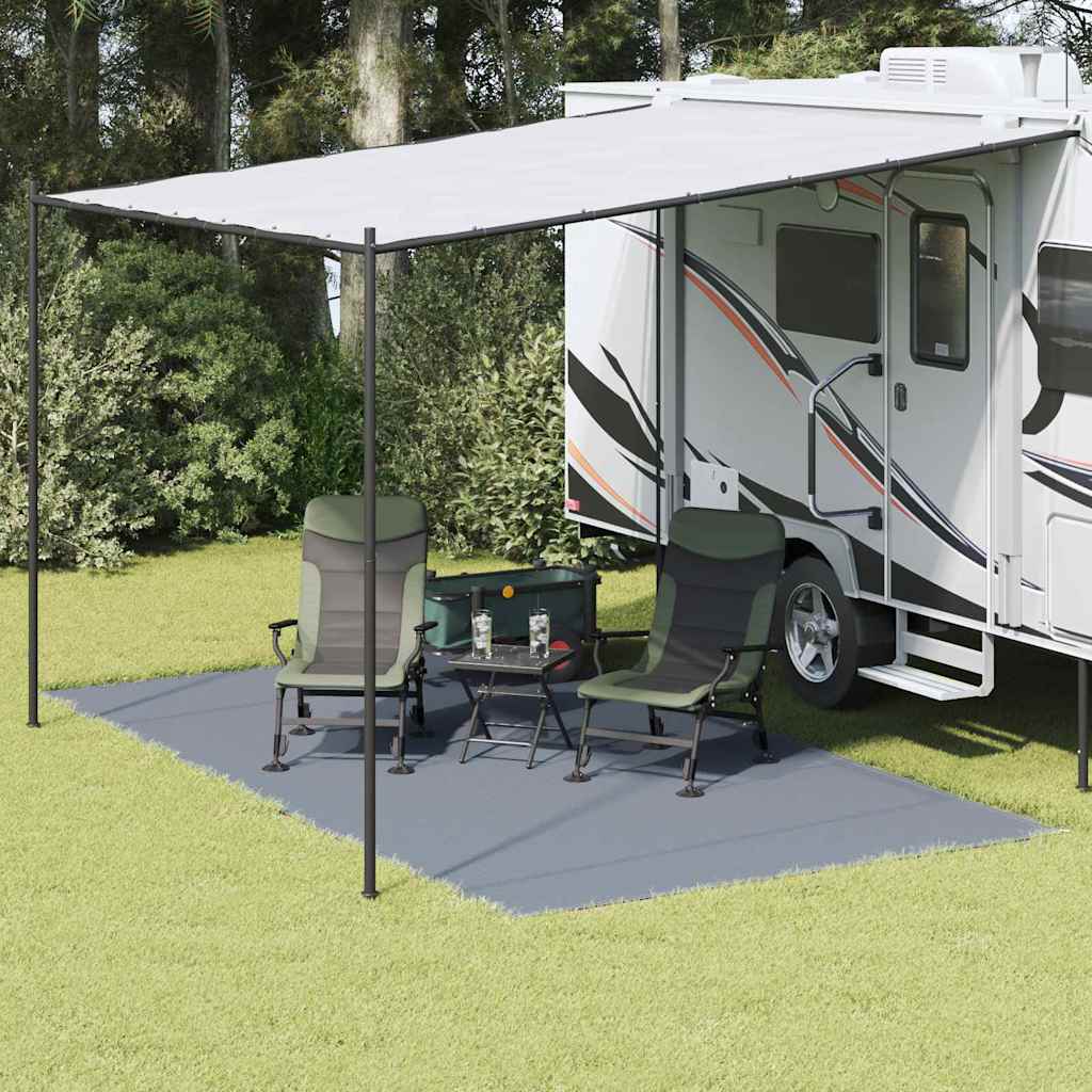 Zeltteppich Blaugrau Polyethylen Blau-Grau