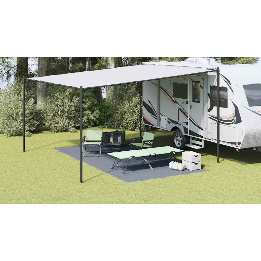 Zeltteppich Blaugrau Polyethylen Blau-Grau