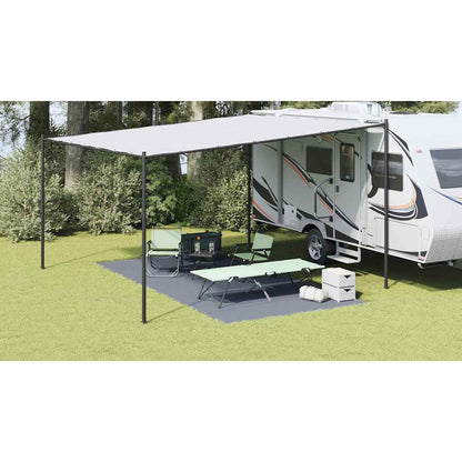 Zeltteppich Blaugrau Polyethylen Blau-Grau